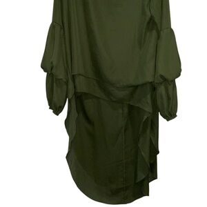 PrettyGarden High-Low Tunic Top - Olive Green - Size M